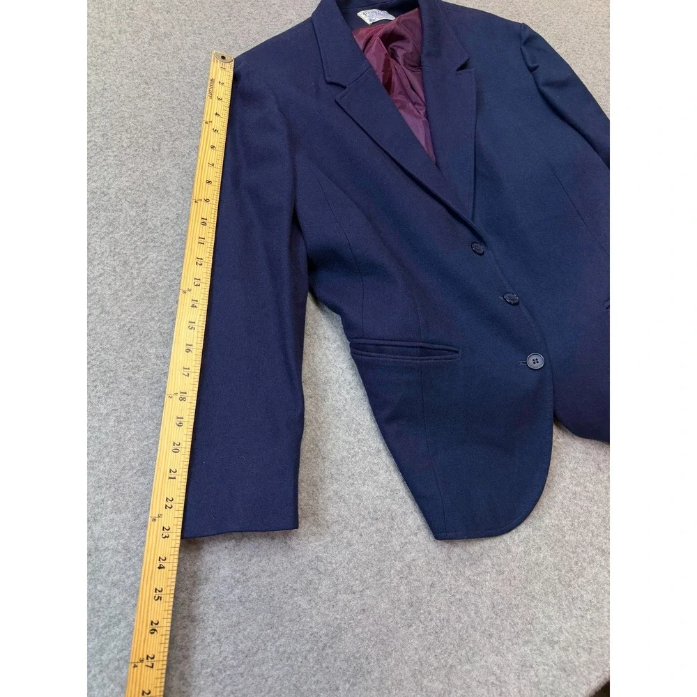 Pendleton Womens Vintage‎ Blazer Tailored Navy Virgin Wool 42 Chest Lined USA XL